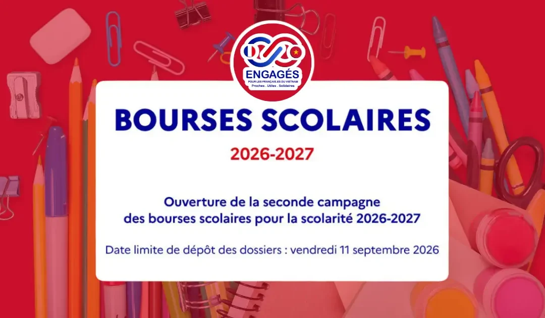 Bourses scolaires 2026-2027 au Vietnam : 2e campagne ouverte