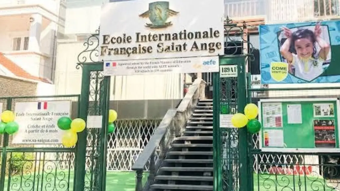 Entrée de l’école internationale française Saint-Ange à Ho Chi Minh-Ville
